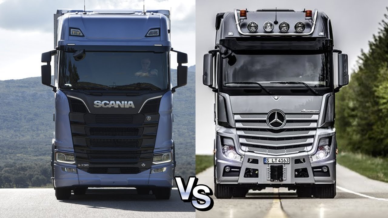 Scania S730 V8 Vs Mercedes Benz Actros – Canvids