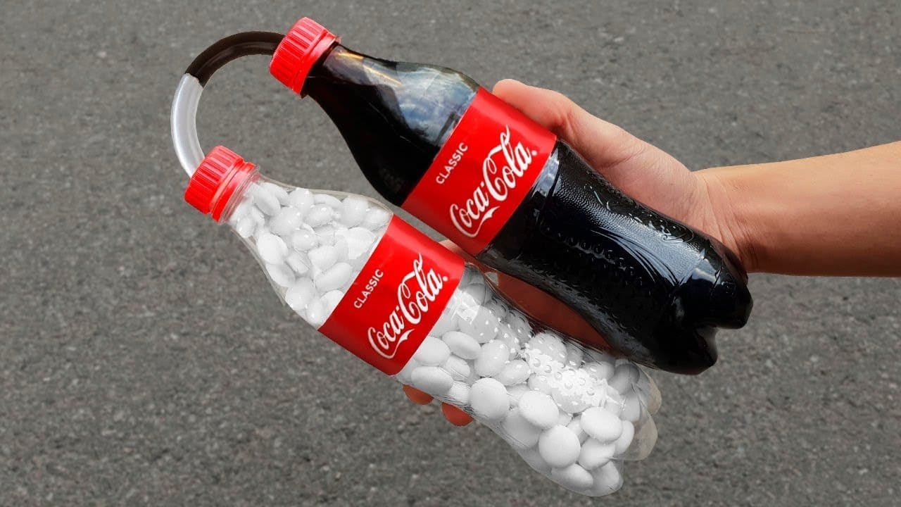 experimento de mentos con coca cola