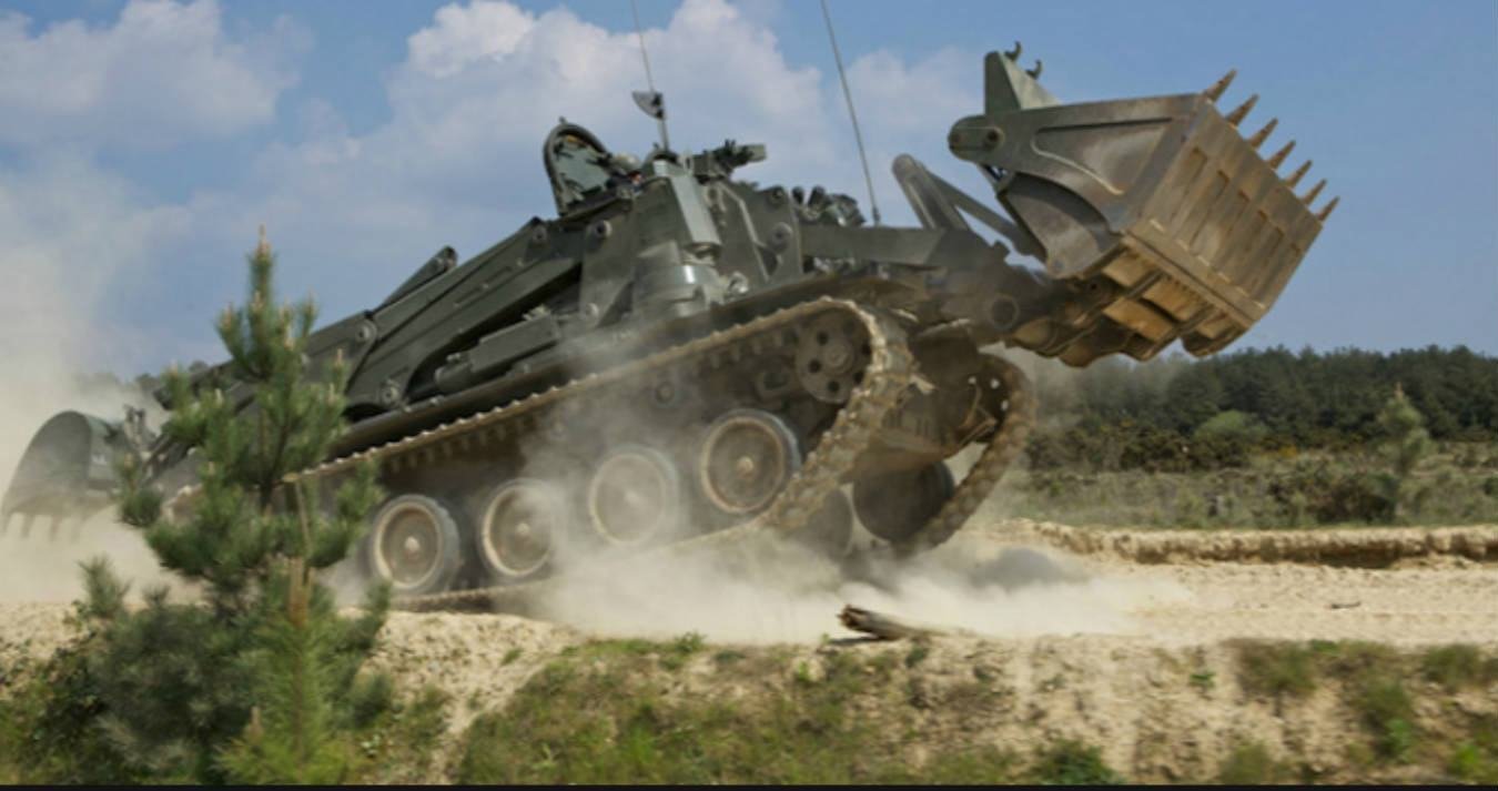 Terrier combat engineering vehicle It’s tractor, tank, excavator