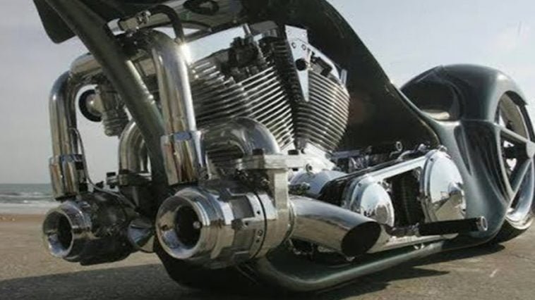 48 Cylinder Monster Motorcycle First Start Canvids