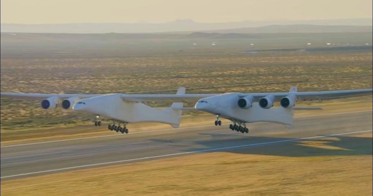 Stratolaunch – the largest plane on earth – first flight – Canvids