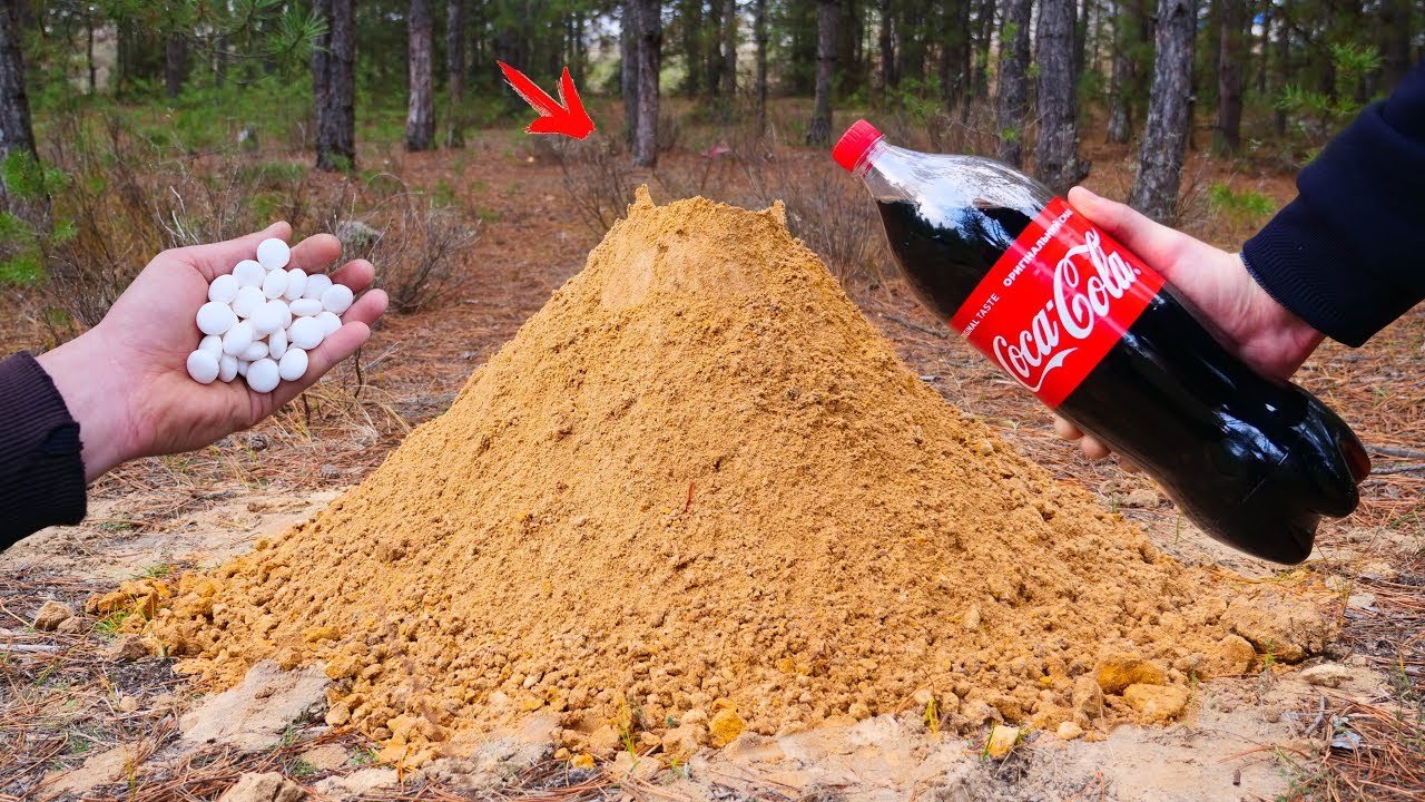 volcano coca cola experiment