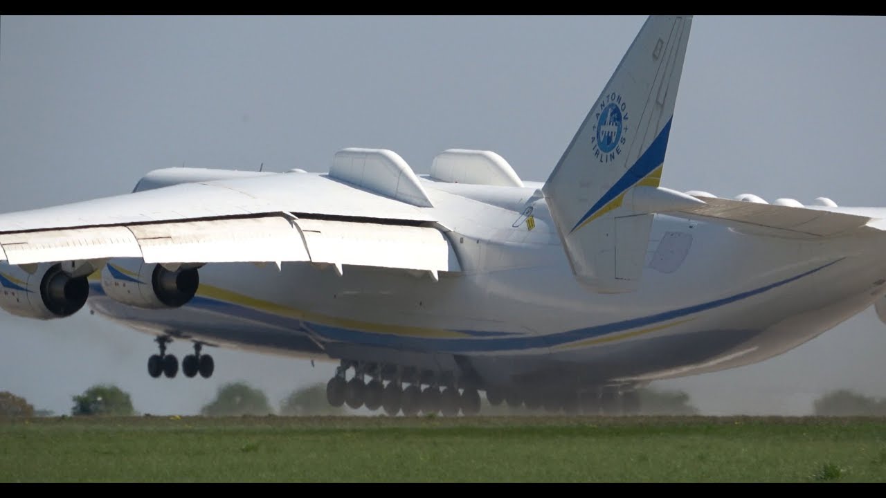 Antonov AN225 Mriya, the world’s largest airplane, takeoff Canvids