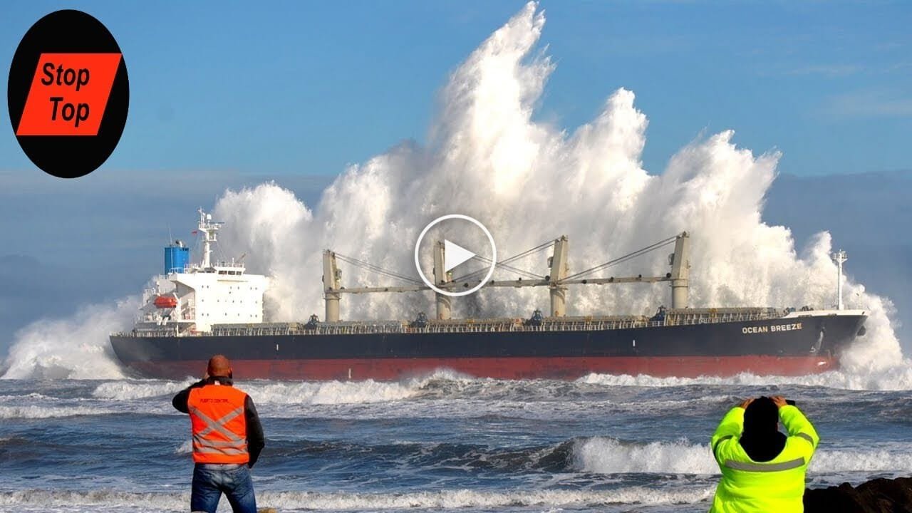 huge ocean waves during storms videos