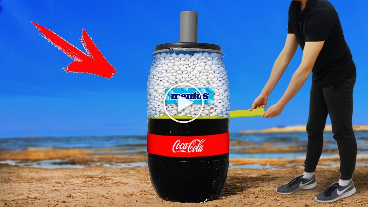 Experiment: Coca Cola and Mentos in a Barrel – Canvids