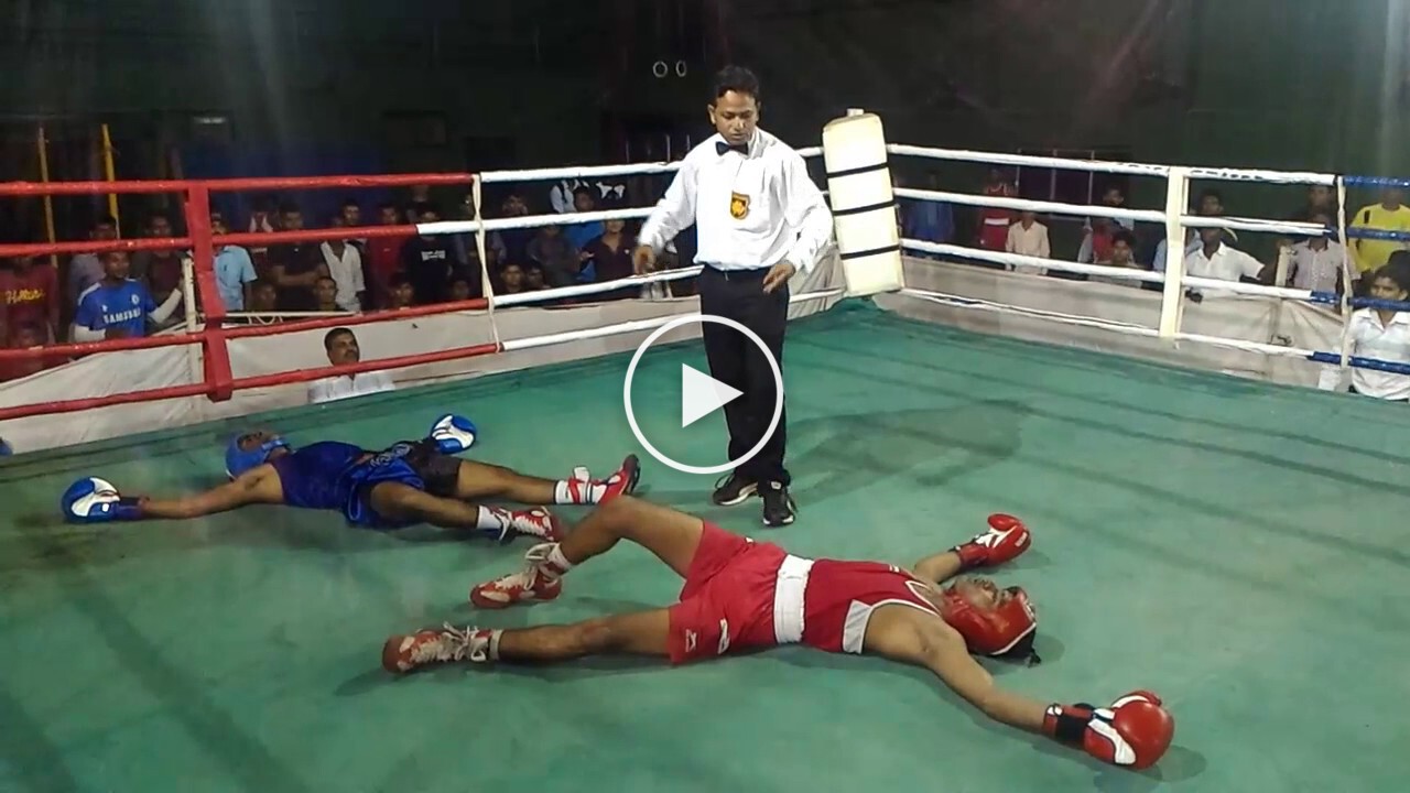 Amazing boxing match In India ends in double KO - Canvids