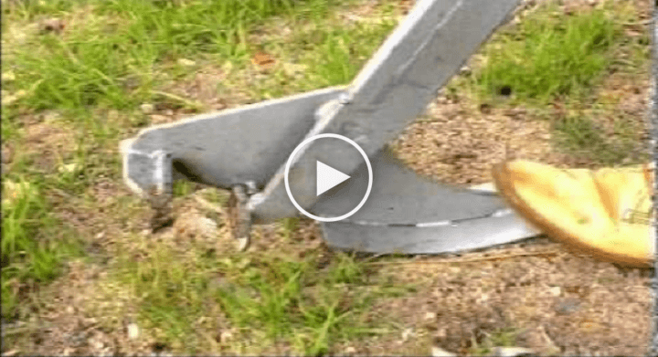 Tree popper – a simple but effective metal tool used to extract ...